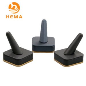 Black Leatherette Finger Single Ring Display Stand