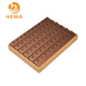 Brown Leatherette With Gold Trim Pendants Display Tray For 60 Pieces